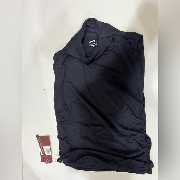 OGLMOVE Workleisure Mock Neck Ruched Sides Tank Top - Picture 5 of 5